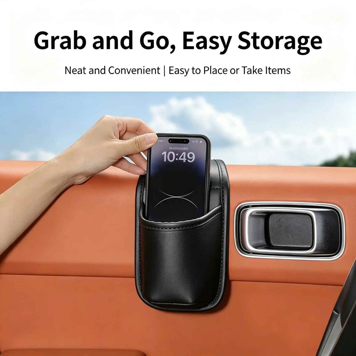 Easy grab-and-go phone storage