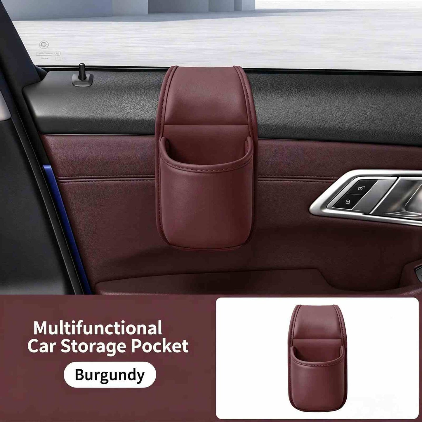 Red car door organizer