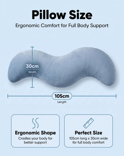 Ergonomic Body Support Pillow - Full Body Pillow for Side Sleepers