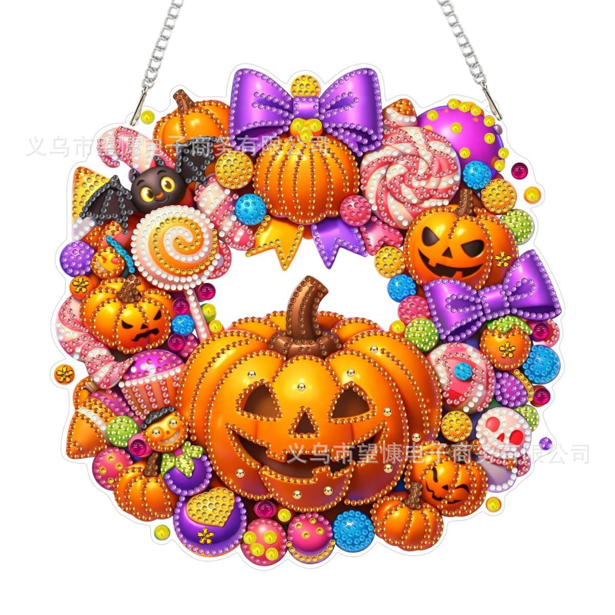 Candy Halloween diamond painting wreath style